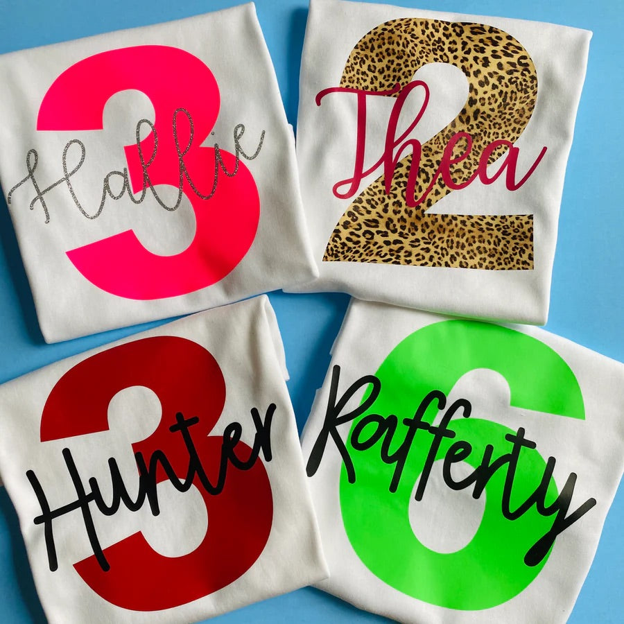 Birthday Number T Shirt