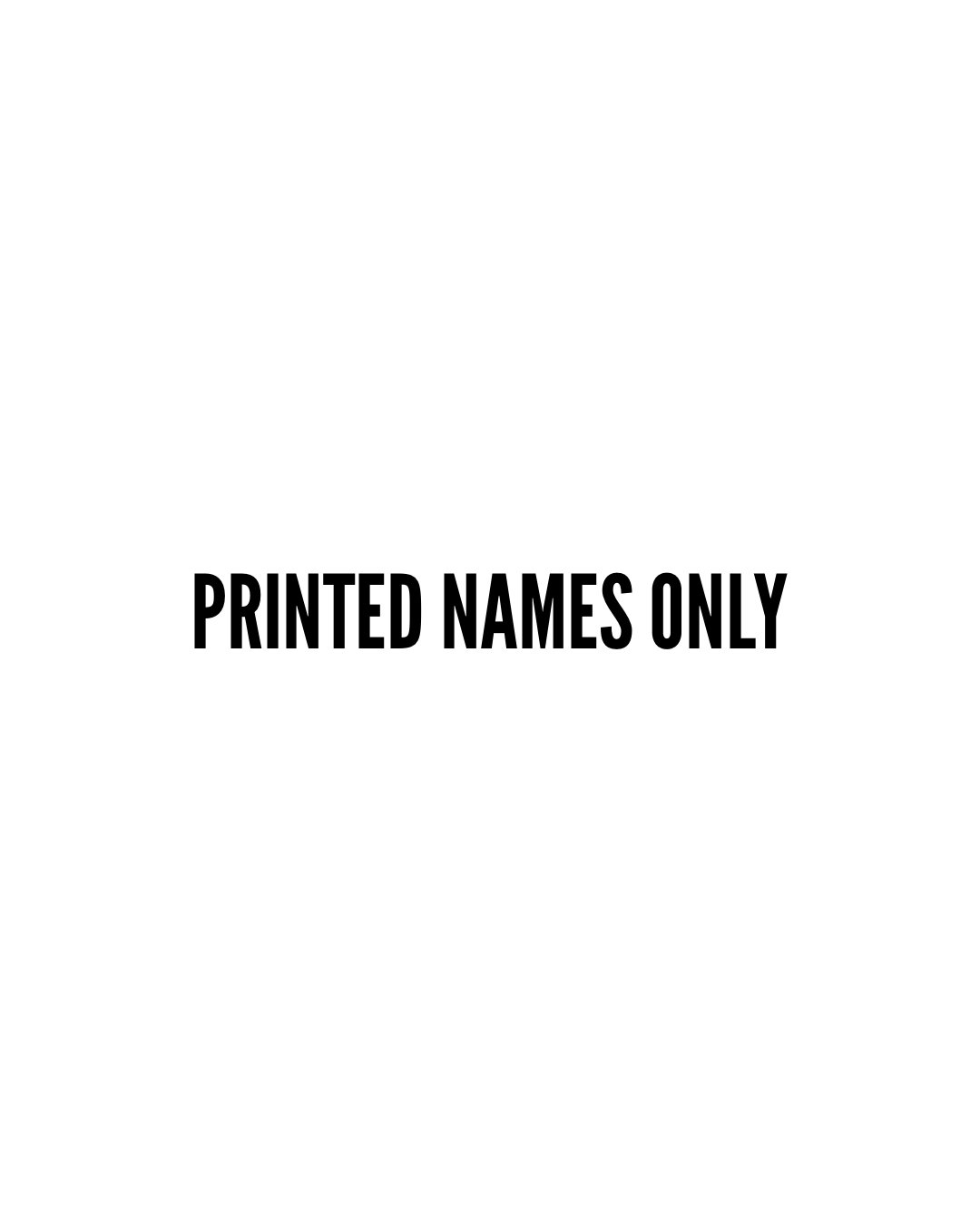 ONLY Name Printing
