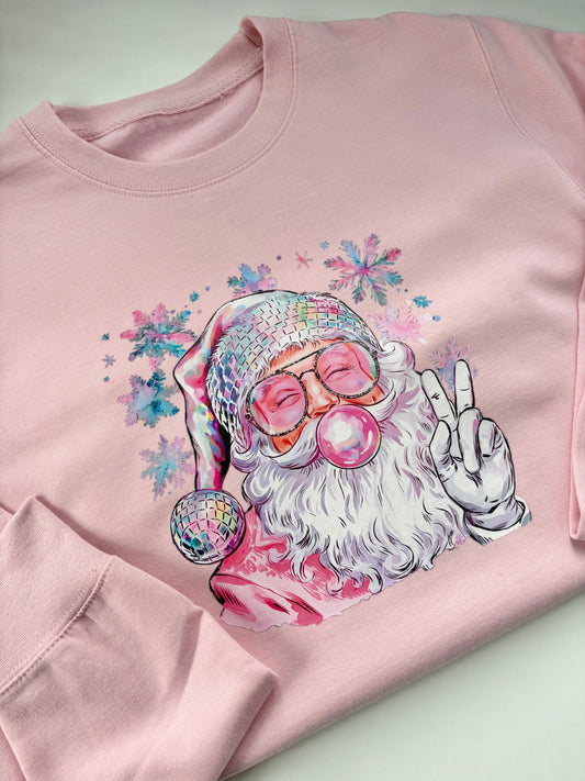 Bubblegum Santa Christmas Sweatshirt
