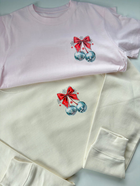 Disco Cherry Christmas T Shirts