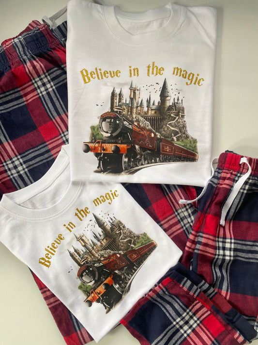 Hogwarts Train Family Tartan Pyjamas